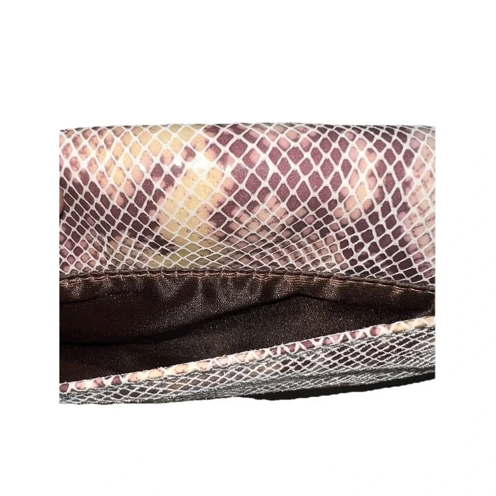 Hobo‎ Leather Sandsnake Crossbody Foldable Magnetic Zip Adjustable Handbag
